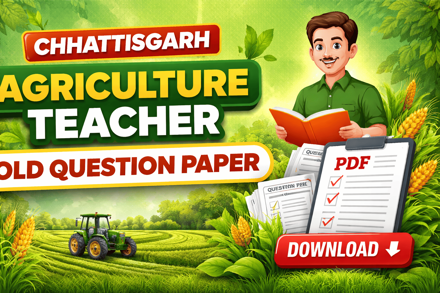 Chattisgarh Agriculture Teacher Old Question Paper